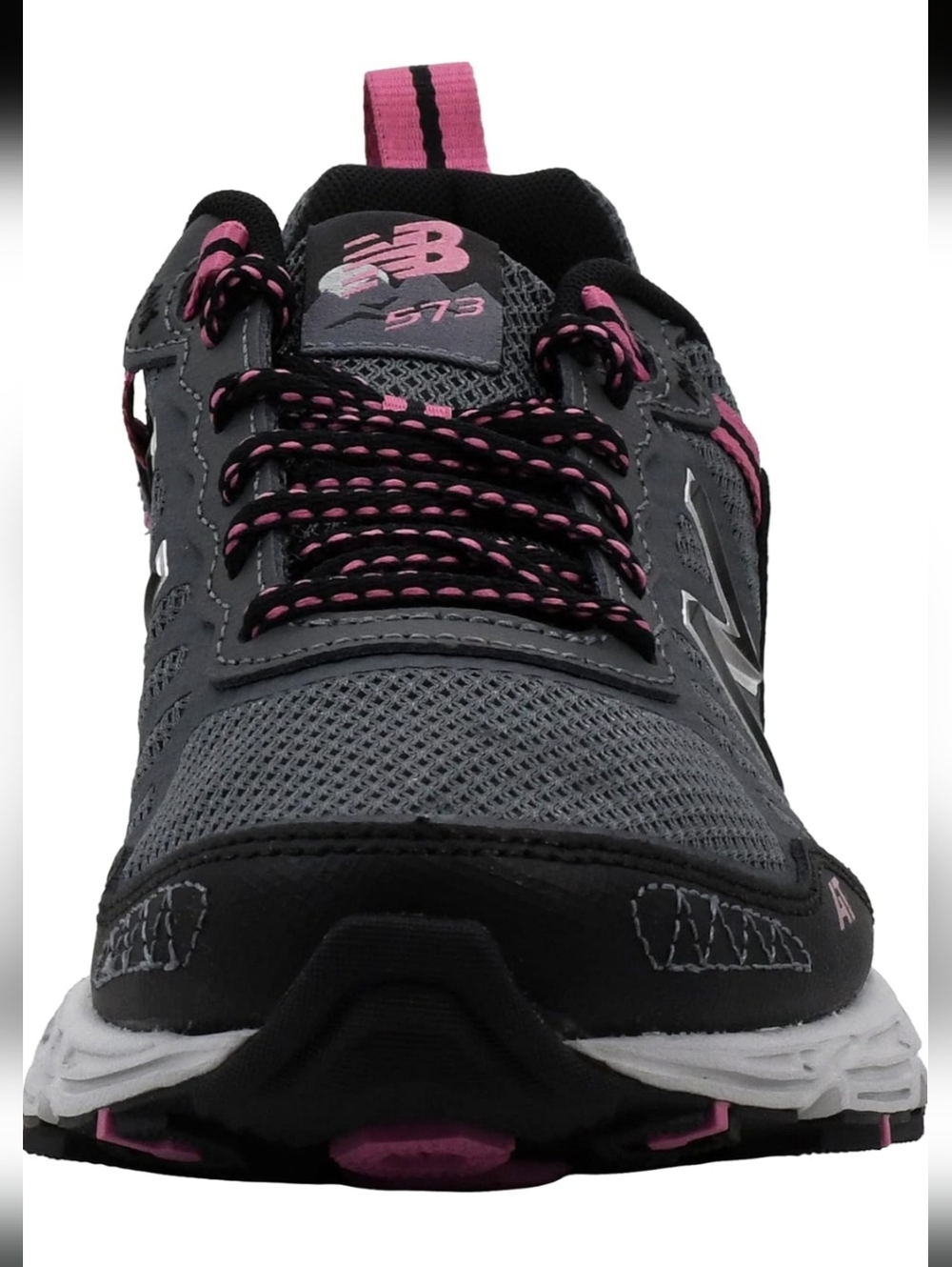 New Balance Women's 573 v3 Grey/Pink Trail Running Shoe 8 M US - Picture 2 of 12